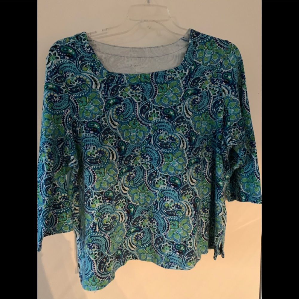 Kim Rogers Square Neck Paisley top